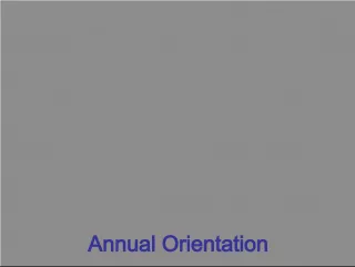 Annual Teacher Orientation Policy: TCP 004