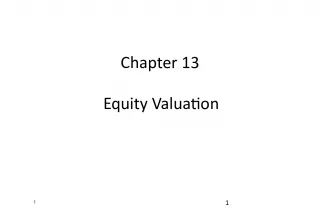 Fundamentals of Equity Valuation: Models and Analysis Techniques