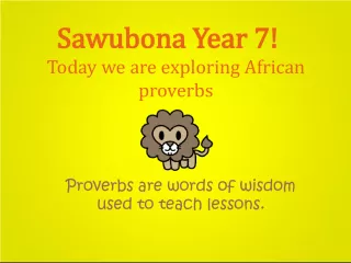 Exploring African Proverbs