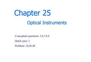 Optical Instruments - The Camera