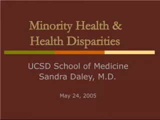 Understanding Minority Health Disparities