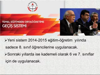 New System for Education in 2014-2015