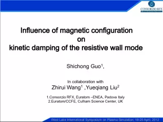 Influence of Magnetic Configuration on Kinetic Damping of Resistive Wall Mode