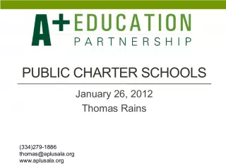 Public Charter Schools: A Tool for Improving Education in Alabama