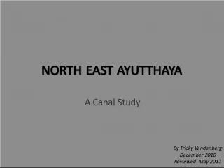 A Map Study of North East Ayutthaya's Waterways