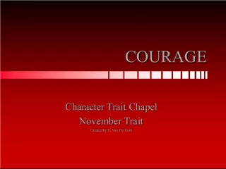 The Importance of Courage in Character: Lessons from David and Modern Times