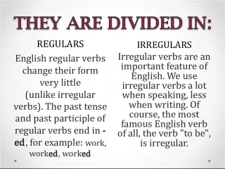 Irregular vs Regular Verbs in English
