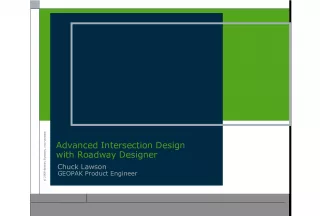 Advanced Intersection Design with Roadway Designer