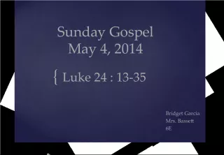 Sunday Gospel Reflection: Luke 24:13-35