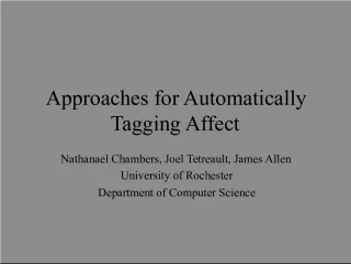 Approaches for Automating Affect Tagging in Computing