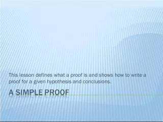 The Basics of Proof Writing: Defining, Identifying, and Solving with Theorems