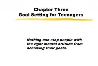Goal Setting for Teenagers: Taking Responsibility for Health and Fitness