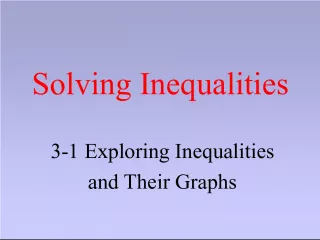 Exploring Inequalities and Their Graphs