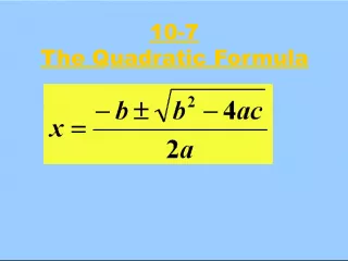 The Quadratic Formula: What Does The Formula Do?
