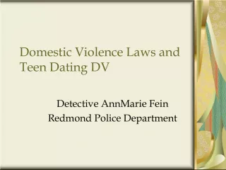 Domestic Violence Laws and Teen Dating