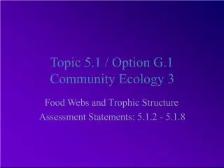 Understanding Trophic Structure and Food Webs in Community Ecology