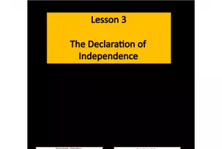 The Importance of the Declaration of Independence and its Contents