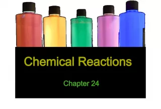 Chemical Reactions: Clues and Definitions