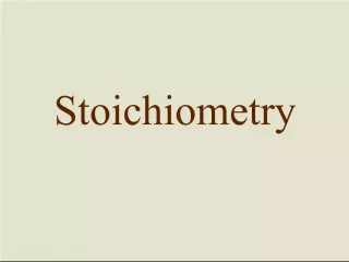 Stoichiometry Calculation for a Chemical Reaction