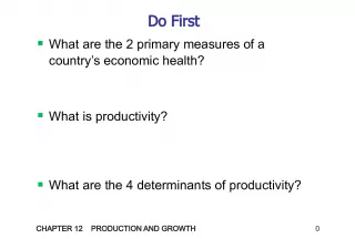 Understanding Economic Health and Productivity