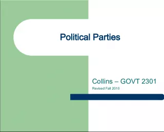 Political Parties Vs. Interest Groups