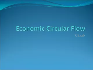 The Economic Circular Flow and Financial Capital in a Market Economy