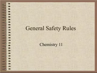 General Safety Rules for Chemistry 11 and Cough Sneeze Etiquette