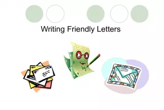 The Five Parts of Writing a Friendly Letter