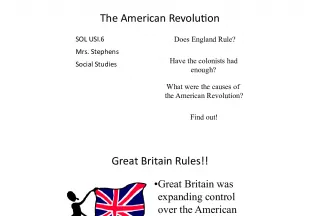 The American Revolution: Examining British Control and Colonist Dissatisfaction