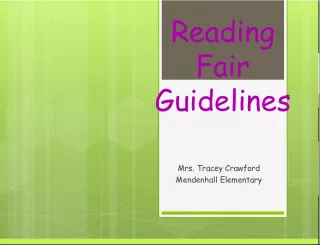 Reading Fair Guidelines: Steps to Beginning a Project