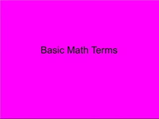 Basic Math Terms