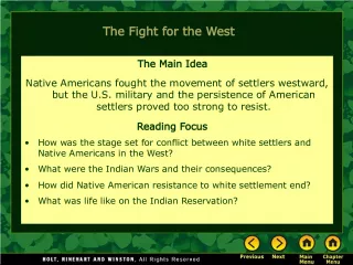 The Fight for the West: The American Settler-Native American Conflict