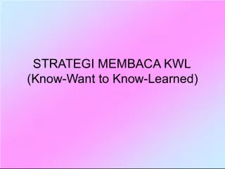 Strategi Membaca KWL (Know Want to Know Learned)