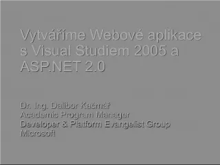 Creating Web Applications with Visual Studio 2005 and ASP.NET 2.0