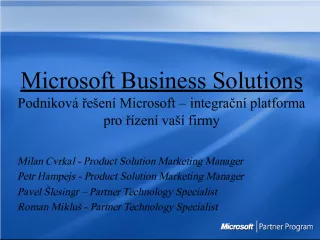 Microsoft Business Solutions: An Integrated Platform for Your Company