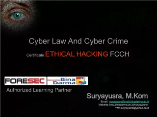 Cyber Law and Cyber Crime Authorized Learning Partner Certificate with FORESEC