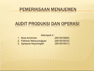 Kelompok 4 Audit Produksi dan Operasi