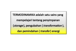 TERMODINAMIKA: Understanding the Storage, Transformation, and Transfer of Energy