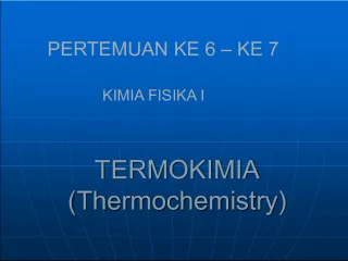 Understanding Thermochemistry