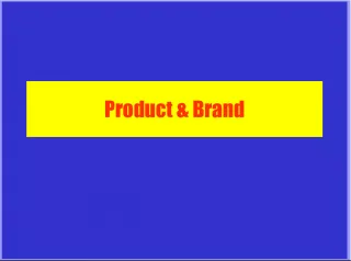 Product & Brand Definitions