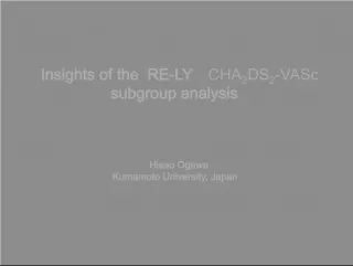 Insights from the RE-LY CHA2DS2VASc Subgroup Analysis