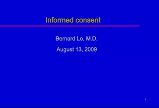 Informed Consent in Medical Research
