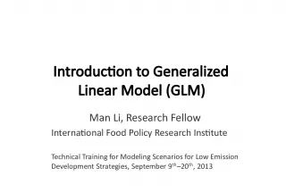 Introduction to Generalized Linear Model (GLM)