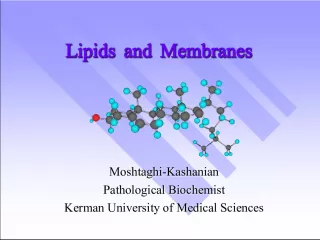 Lipids and Membranes in Pathological Biochemistry