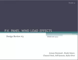 PV Panel Wind Load Effects Design Review