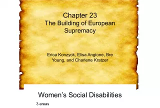 Married Women's Property Rights in European Supremacy