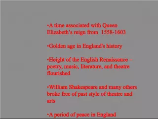 The Golden Age of Queen Elizabeth