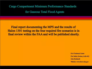 Cargo Compartment Minimum Performance Standards for Gaseous Total Flood Agents