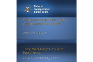 Recommendations for Cargo Compartment Fire Safety