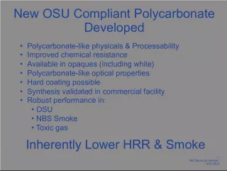 New OSU Compliant Polycarbonate Developed with Improved Chemical Resistance